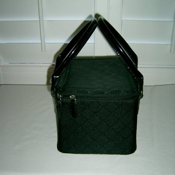 Vintage CABOODLES Envy Black Makeup Cosmetics Travel Case Tote Bag, VGUC - Picture 2 of 5